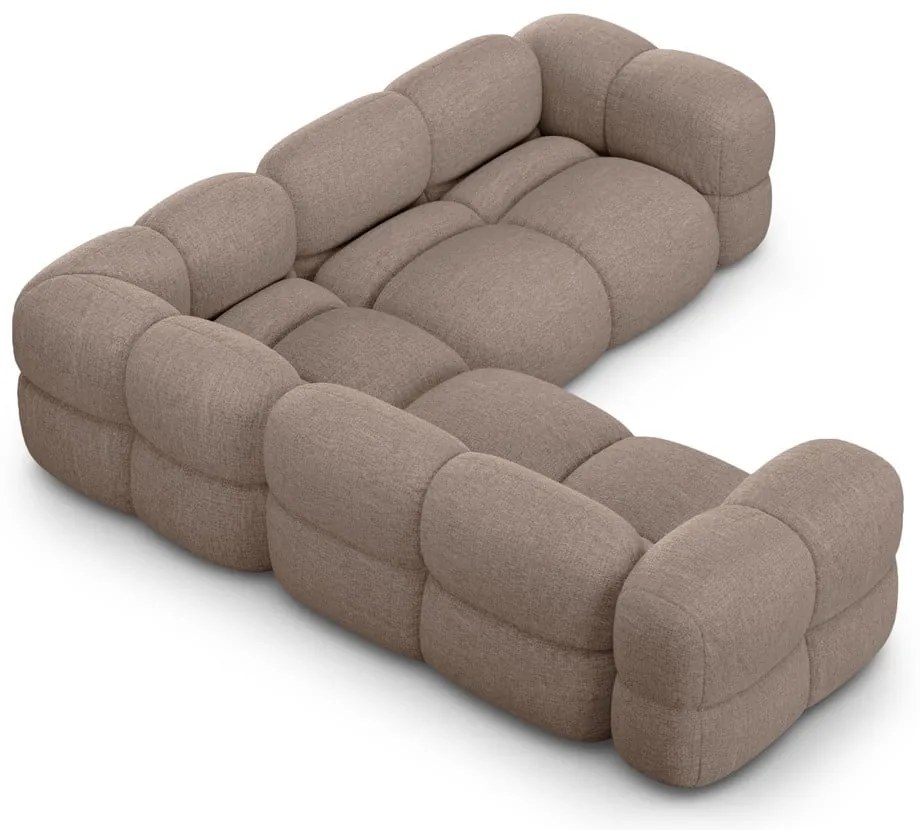 Barna sarokkanapé Loretto – Cosmopolitan Design