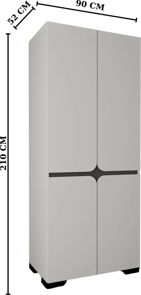 Floransa gardróbszekrény, 90 cm – TR469ORN1139