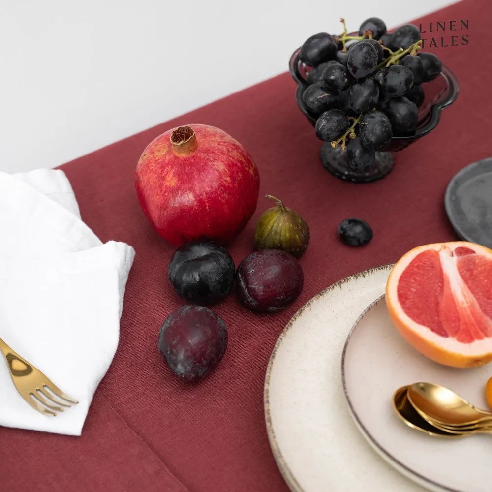 Len asztalterítő 140x140 cm Marsala – Linen Tales
