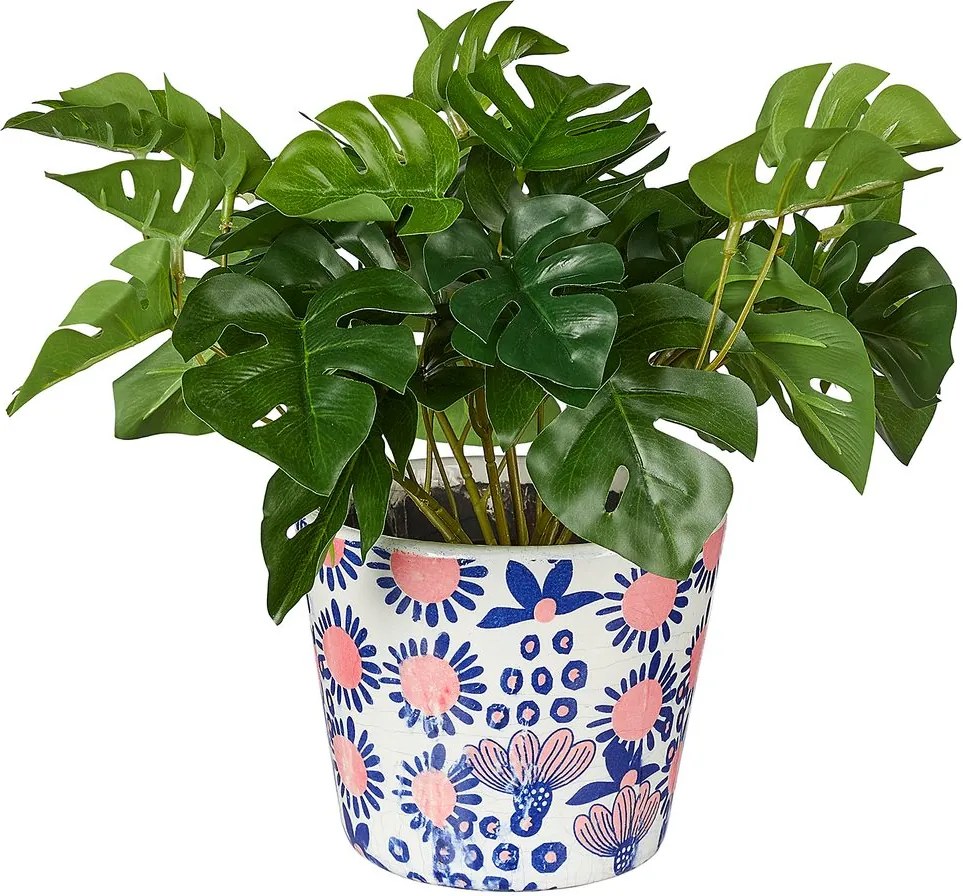 EVERGREEN kaspó, pink-kék virágok Ø14cm