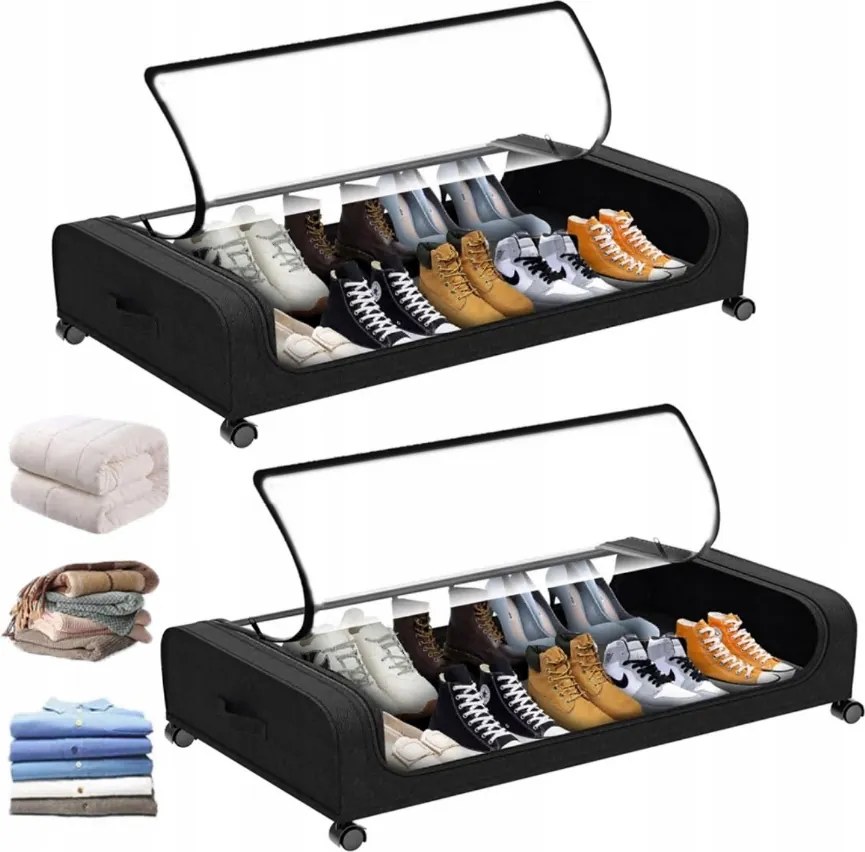 Ágy Alatti Rendszerező 78,5X44CM Ágynemű Tárolására Cipzárral 2 Db