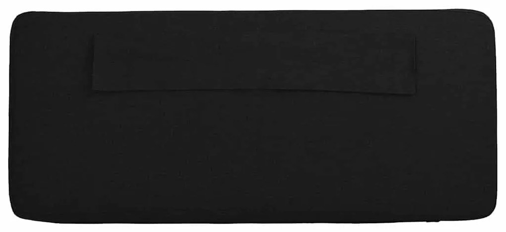 Kárpitozott fejtámla Barna és fekete 150 cm Tömör fenyőfa