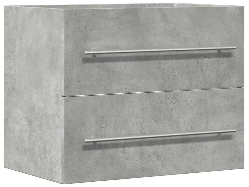 Betonszürke szerelt fa mosdószekrény 60 x 38,5 x 48 cm