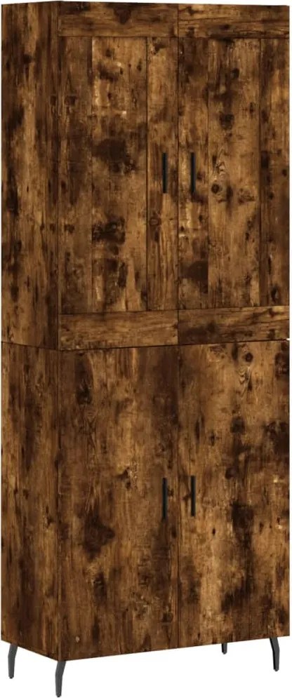 vidaXL füstös tölgy színű szerelt fa magasszekrény 69,5 x 34 x 180 cm