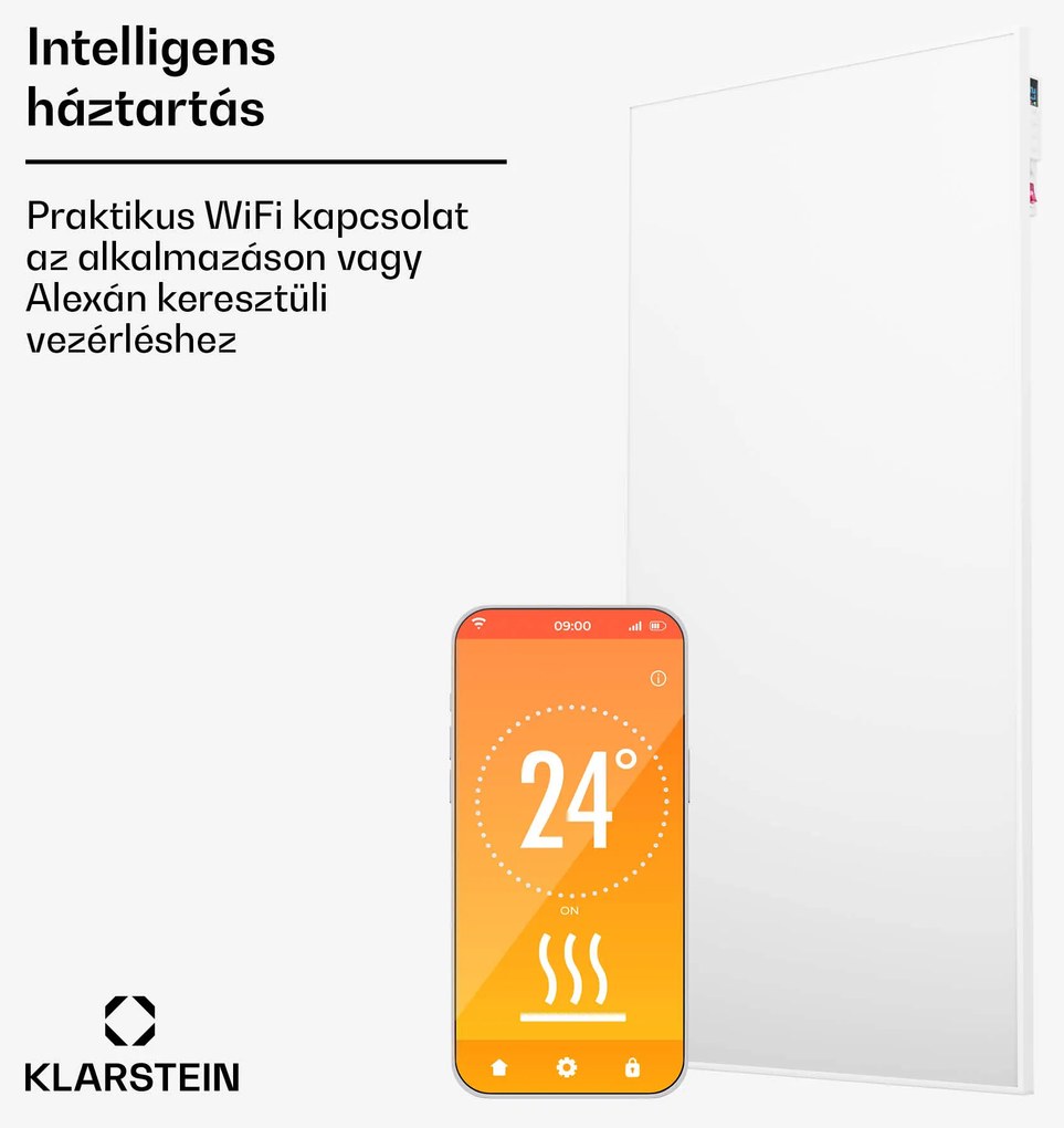Klarstein Wonderwall Air Smart 770, infravörös hősugárzó, 60 x 120 cm, 770 W, alkalmazás