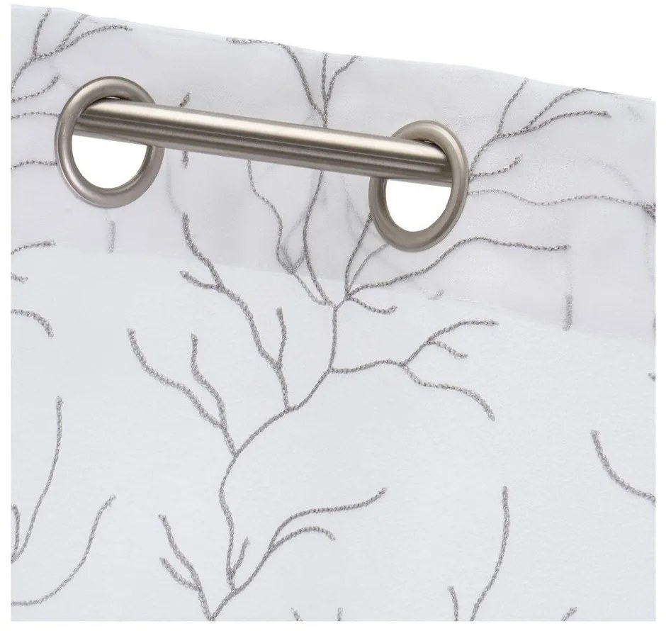 Fehér-szürke fényáteresztő függöny 140x260 cm Coral – Casa Selección