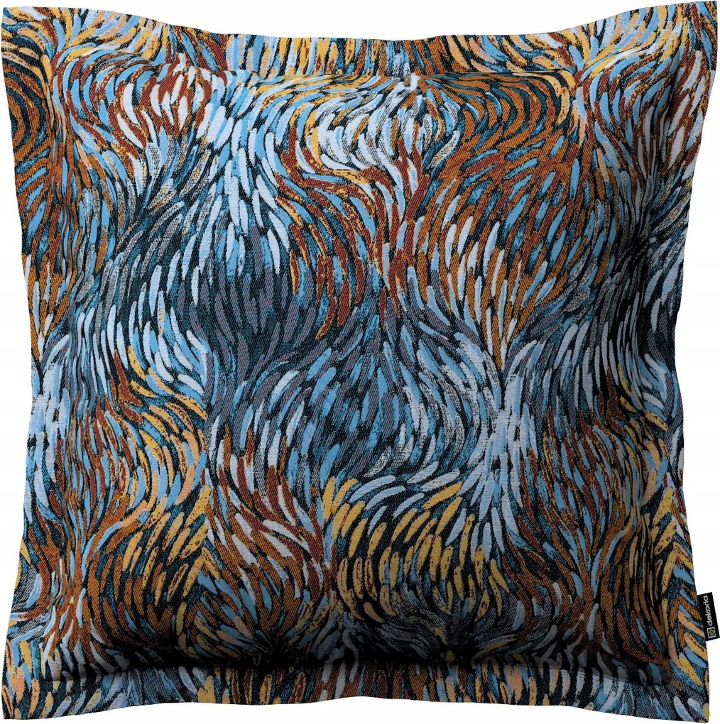 Párnahuzat 45x45 absztrakt kék-narancs mintás