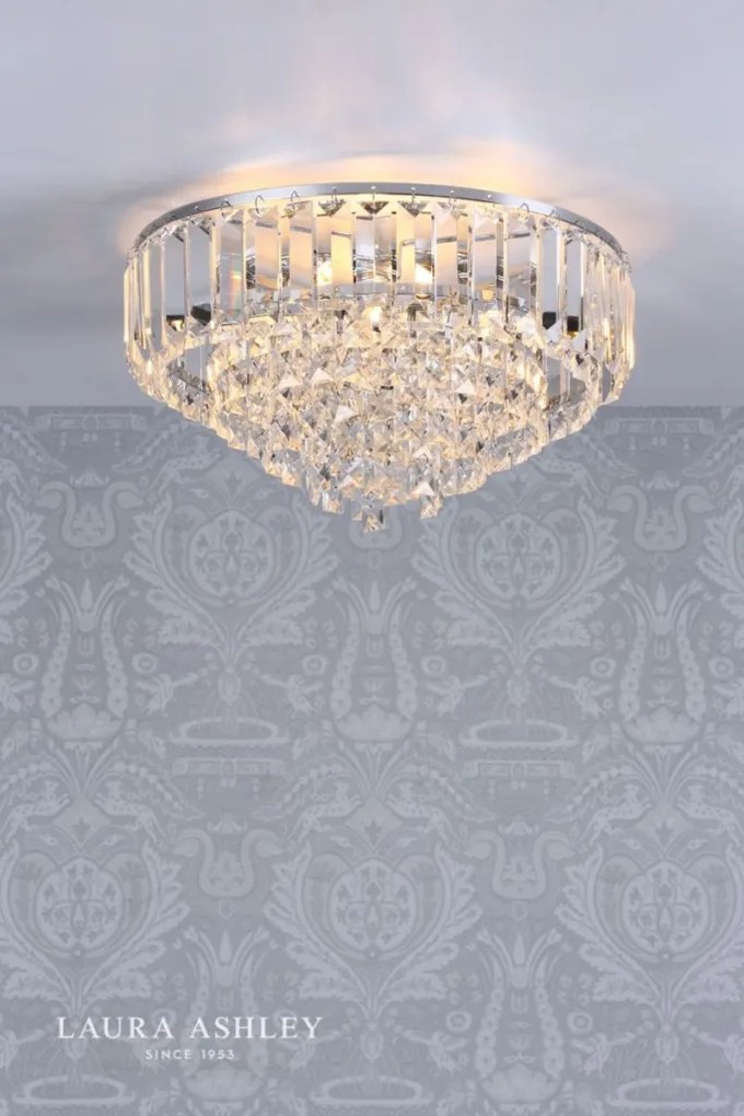 LAURA ASHLEY 3756045-Q VIENNA Kristály Mennyezeti Lámpa Csiszolt Króm, Átlátszó G9 IP20