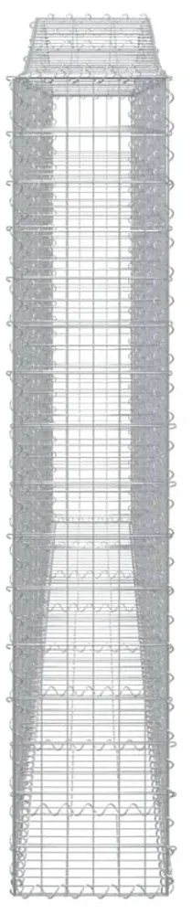 íves horganyzott vas gabion kosár 400x30x160/180 cm