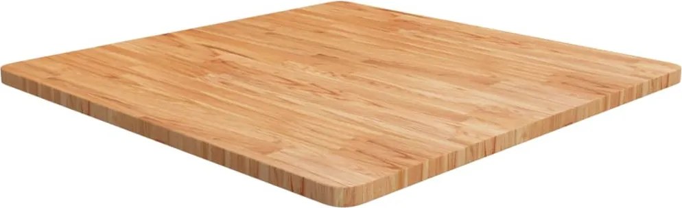 vidaXL világosbarna kezelt tömör tölgyfa négyzet asztallap 80x80x2,5cm
