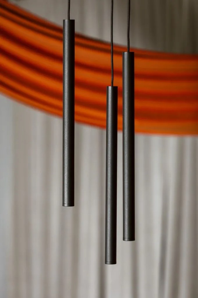 KASPA 11170102 ROLL Hengeres Függesztett Lámpa Fekete LED IP20