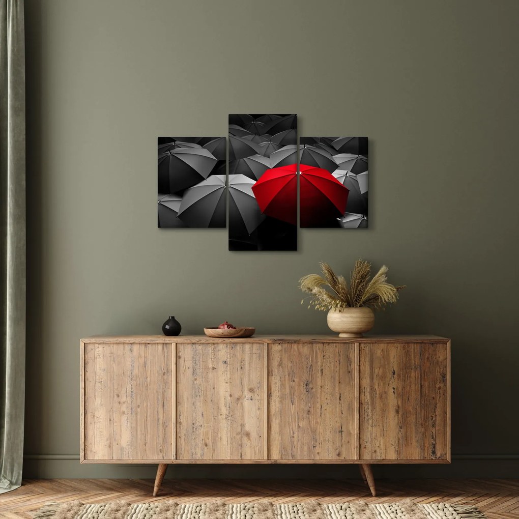 A nyitott napernyők képe (90x60 cm)