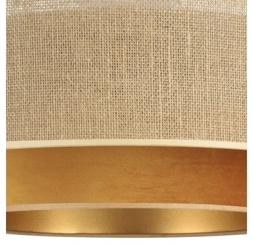 Mennyezeti lámpa SARTA 1xE27/60W/230V átm. 45 cm réz/juta