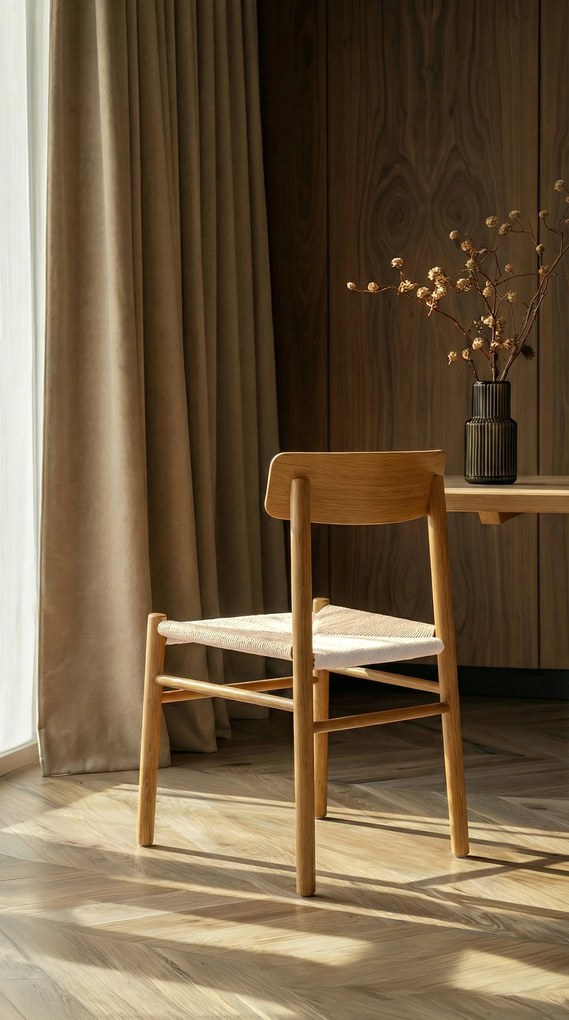 MAZZONI EXPORT LIAM Kraft Zsinór/váz Természetes Tölgy - FONOTT FA SZÉK NAPPALIBA ÉTKEZŐBE KONYHÁBA MODERN CLASSIC BOHO