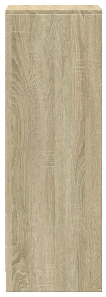 sonoma tölgy szerelt fa tálalószekrény LED-del 38 x 34 x 100 cm