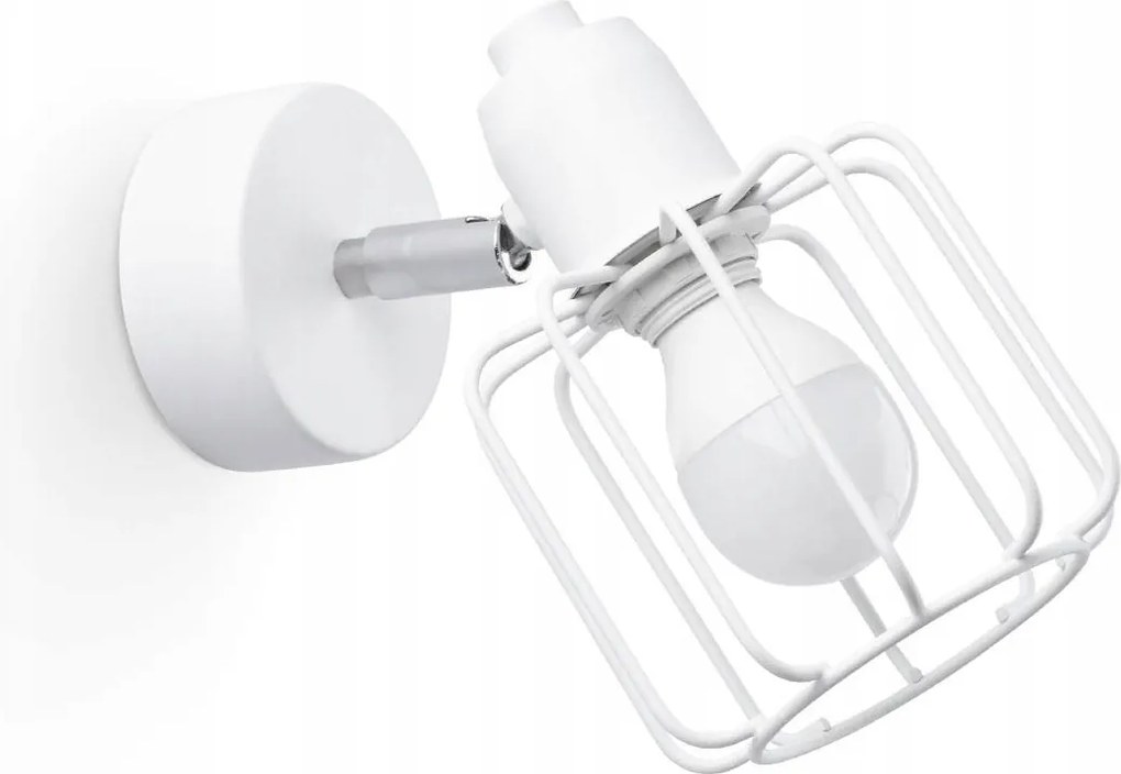 Loft fali lámpa geometrikus fehér E14 Sollux