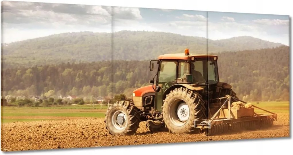 Vászonkép 60x30 Mezőgazdaság traktorral