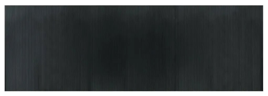 négyszögletű szürke bambusz szőnyeg 100 x 300 cm