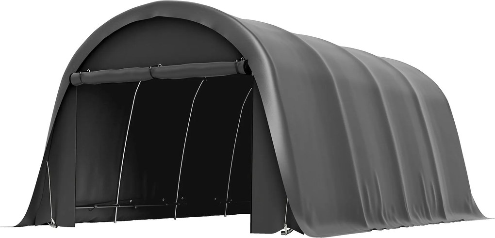 Outsunny 3 × 6 m autóbeálló sátor – vízálló, levehető oldalfalak, nagy cipzáras ajtó, UPF50+ | Aosom