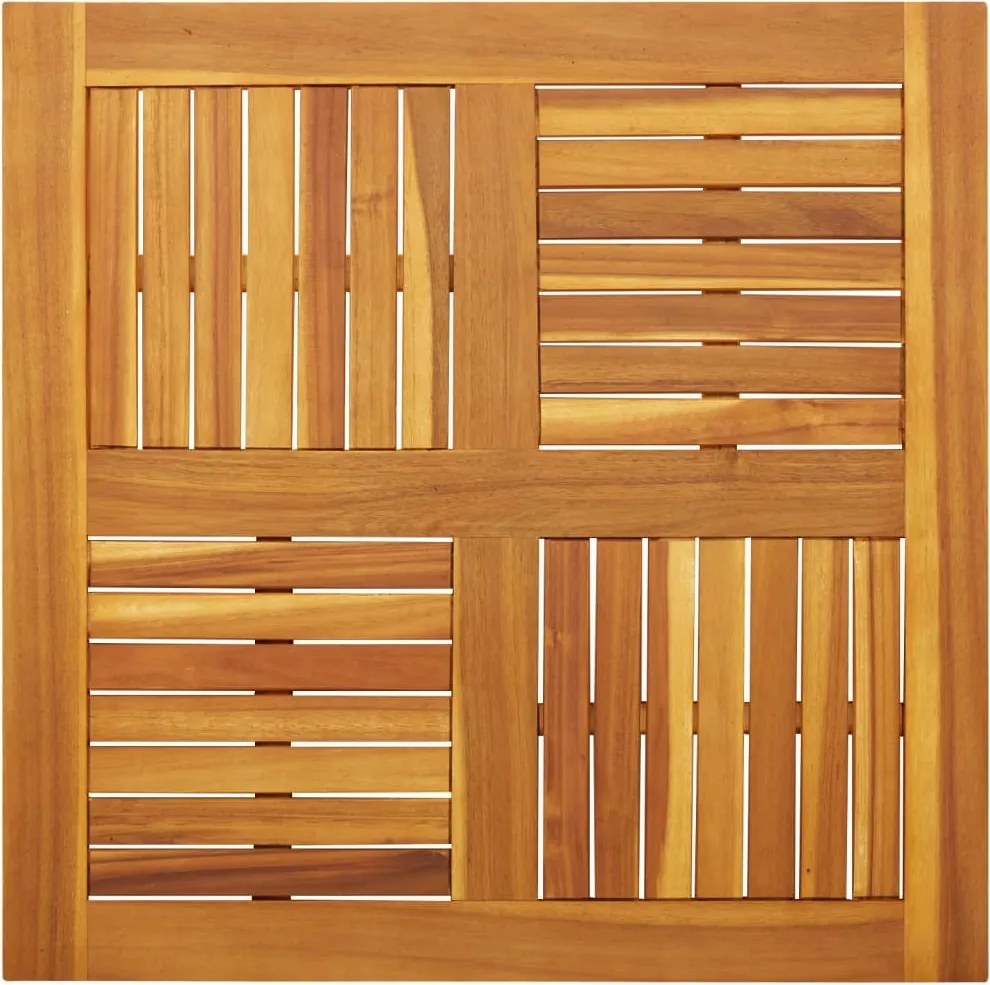 vidaXL tömör akácfa négyzet alakú asztallap 80 x 80 x 2 cm