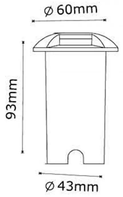 Freelight-VT1470 Ground Light fekete talajba építhető lámpa 1X1W led 10lm 3000K IP 67