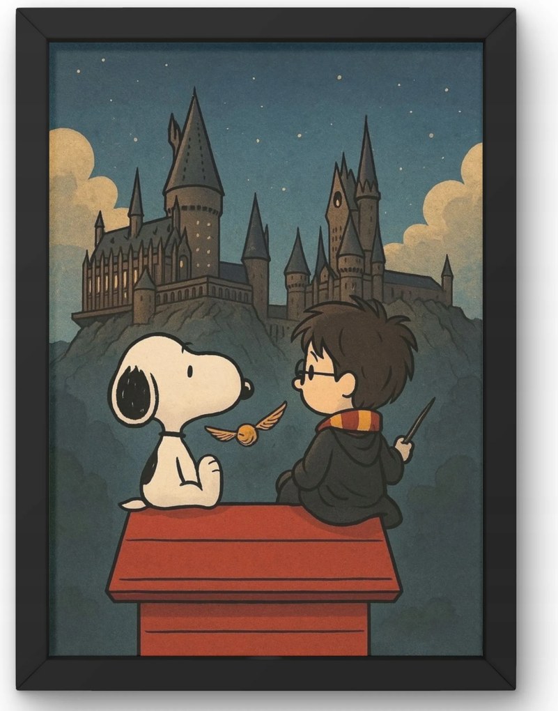 Snoopy &amp; Harry Potter gyerekszoba poszter A4-es méret