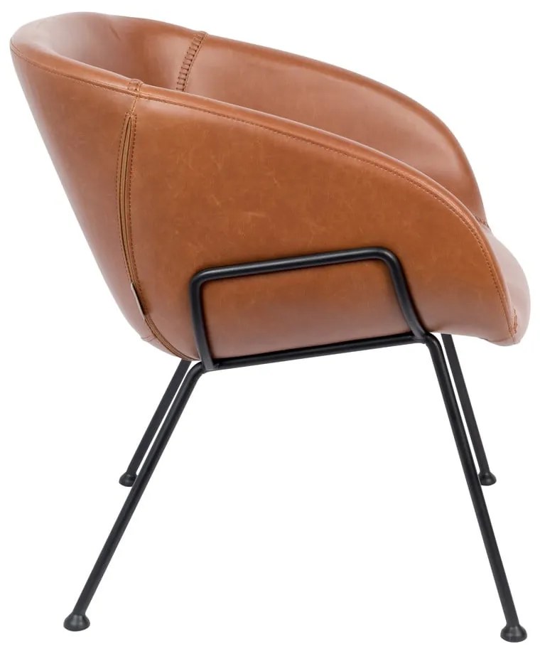 Feston barna műbőr fotel - Zuiver