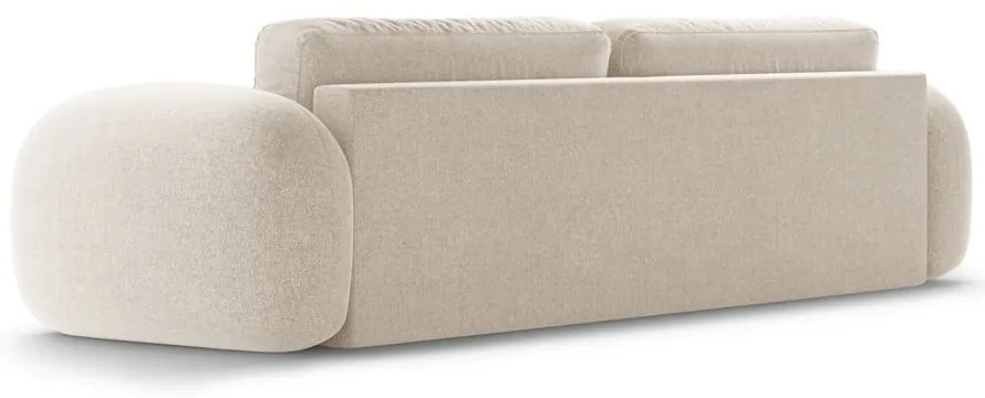 Bézs zsenília kinyitható-tárolóhelyes kanapé 262 cm Tonale – Cosmopolitan Design