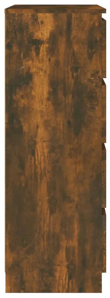 füstös tölgy színű szerelt fa tálalószekrény 60 x 35 x 98,5 cm
