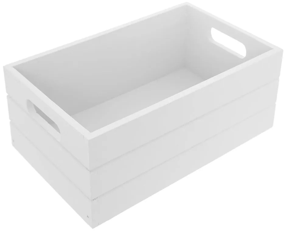 Fehér fa tárolódoboz 36x26x15 cm – Orion