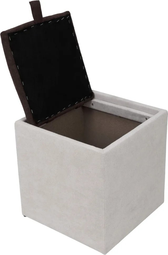 Box puff - K08/K07 szövet - krém/barna R