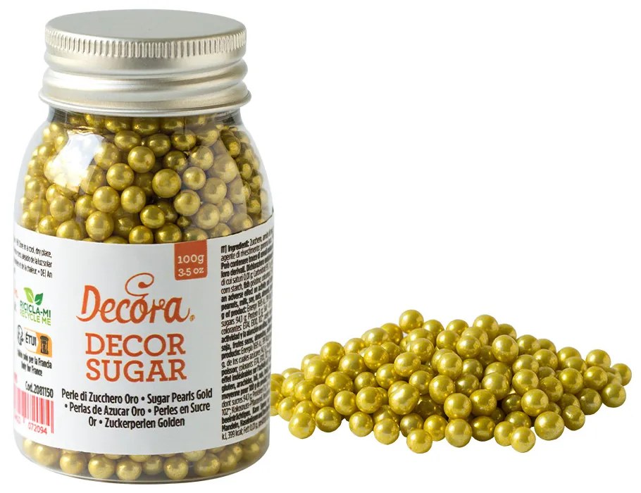 Decora szórógyöngy, arany, 5mm, 100g