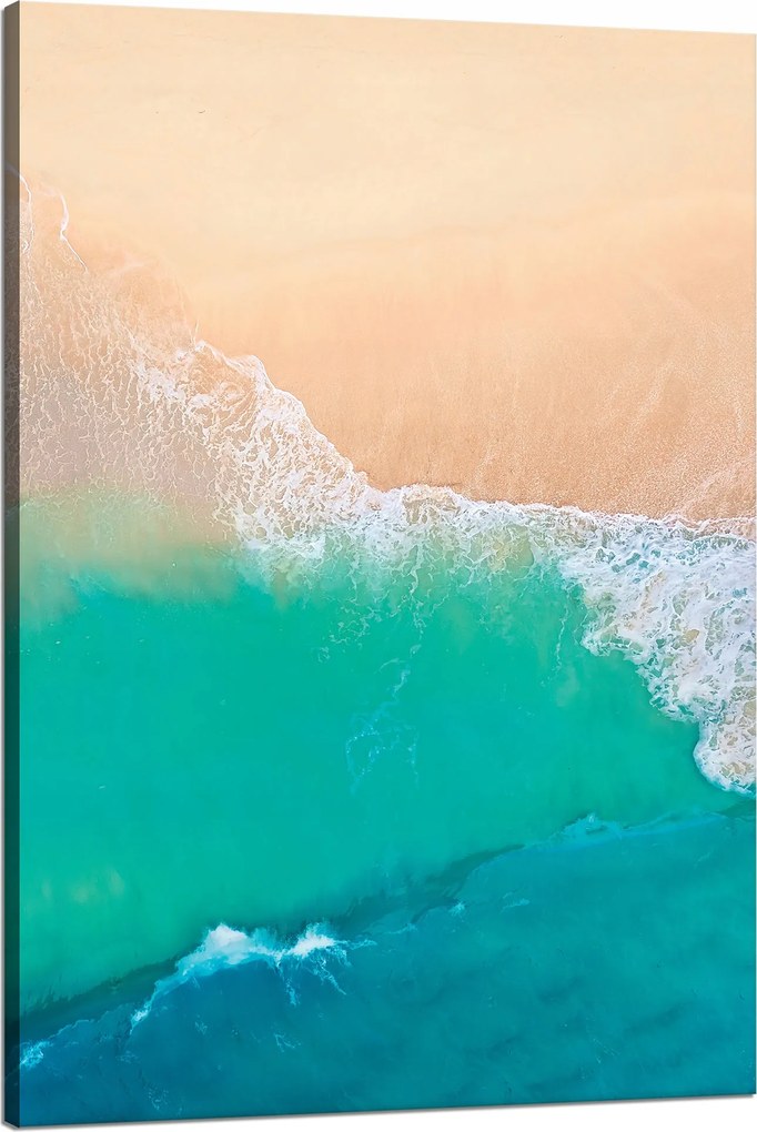 Vászonkép Hullámok Vízpart Homok 80x120 cm Ideális ajándék