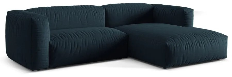Sötétkék moduláris sarokkanapé (jobb oldali) Martina – Micadoni Home