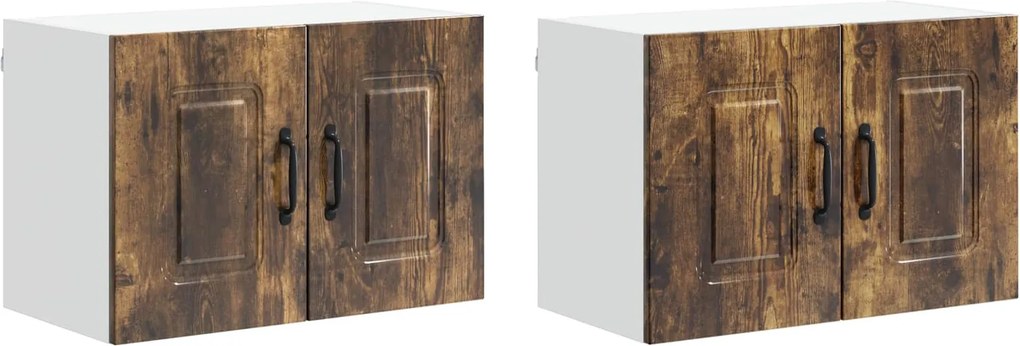 vidaXL Konyhaszekrény Kalmar 2 pcs Füstölt tölgy 60 x 31 x 40 cm