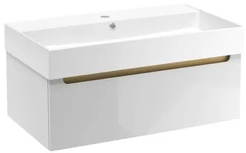 Naturel Stilla Fürdőszobaszekrény mosdóval 80x30x45 cm fehér STILLAD08005U2