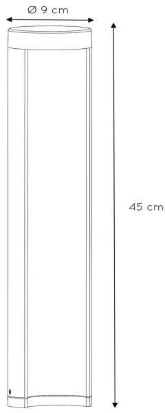 Lucide 27874/45/30 - LED Kültéri lámpa COMBO LED/9W/230V 45 cm IP54