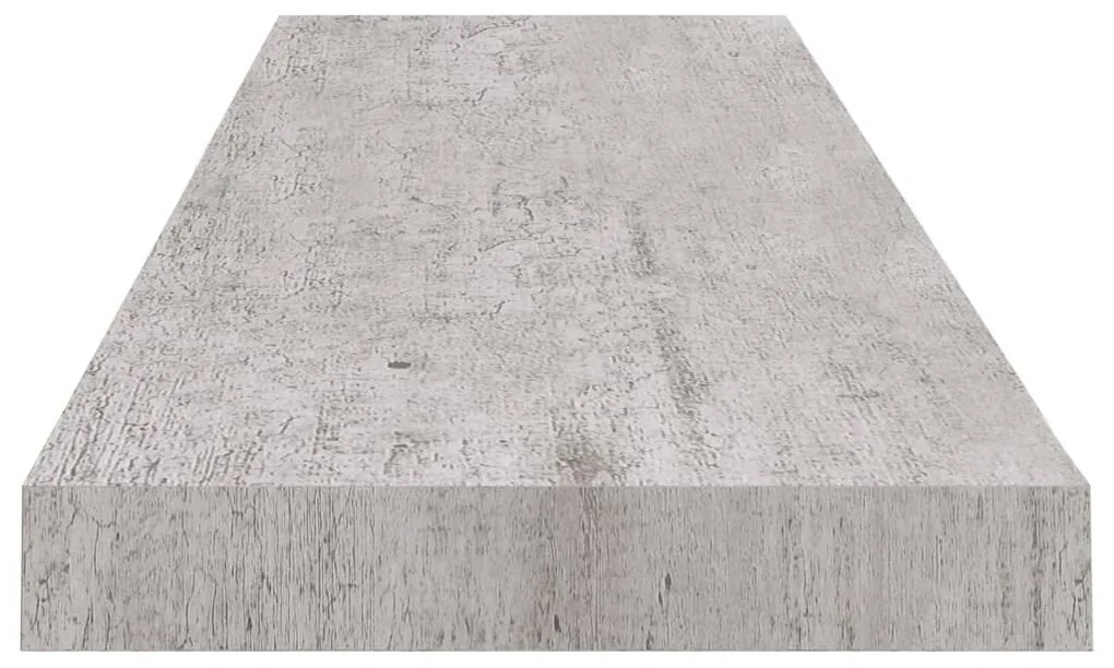 betonszürke MDF lebegő fali polc 90 x 23,5 x 3,8 cm