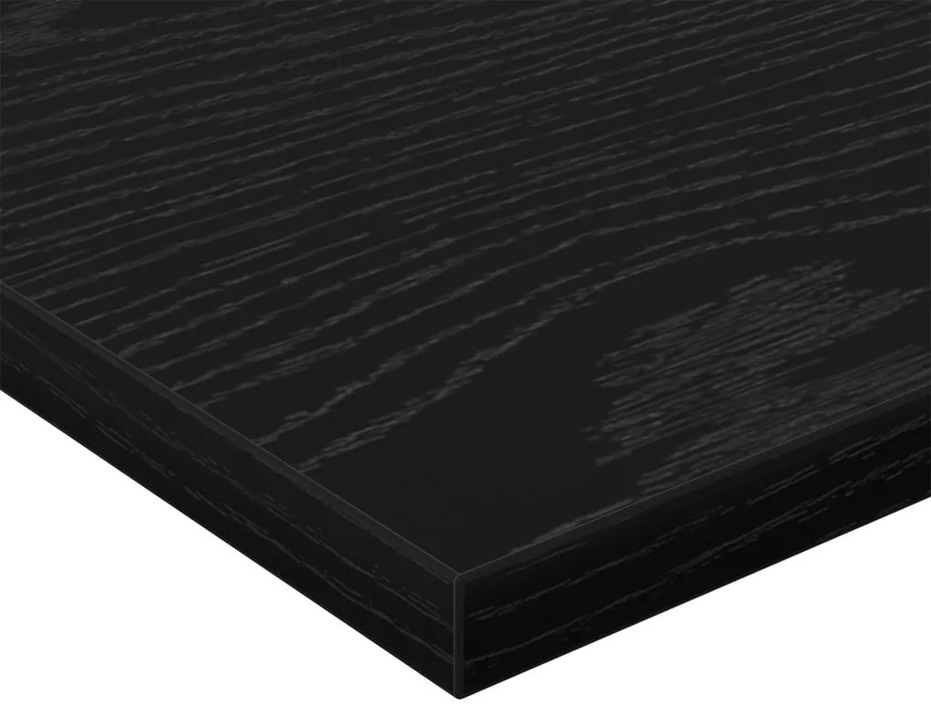 Polcozó Deszkák - 4 db Fekete tölgy, 40x20x1.5 cm, mérnöki fából készült.