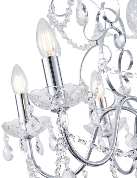 Csillár láncon 6xE14/15W/230V