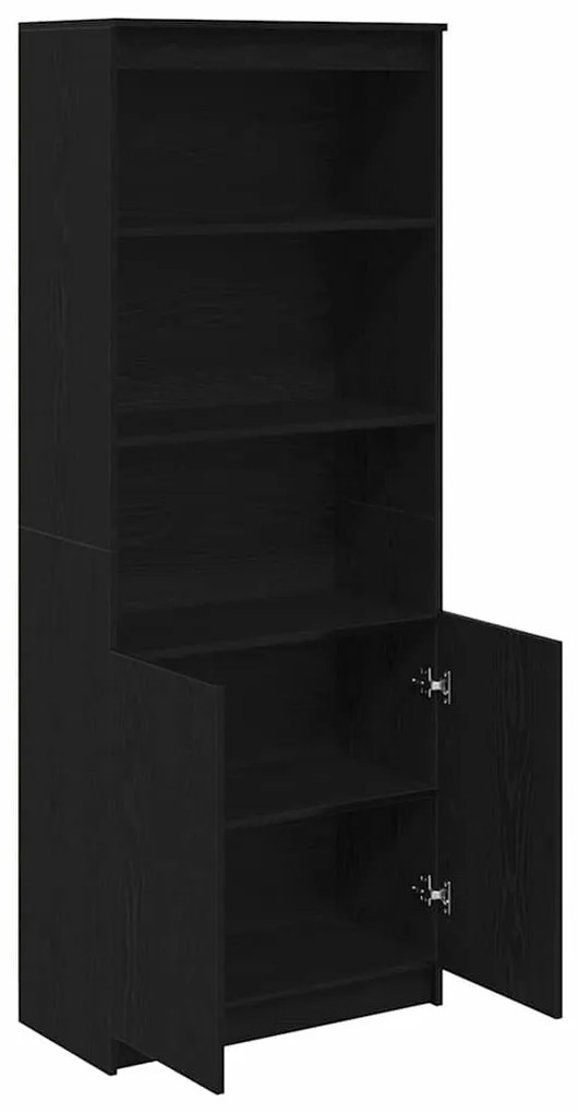 fekete tölgy szerelt fa magasszekrény 70 x 35 x 180 cm
