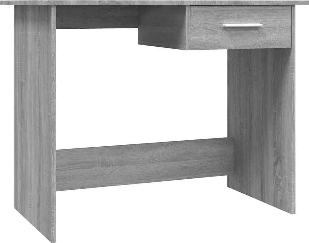 vidaXL szürke sonoma színű szerelt fa íróasztal 100 x 50 x 76 cm