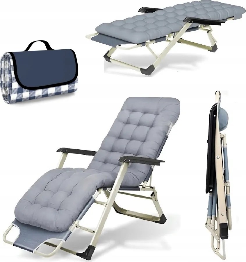 Kerti Szék Napozóágy Strand Túra Párna Matrac Piknik Takaró