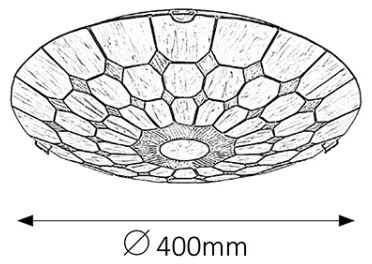 Brilagi - Tiffany vitrázs mennyezeti lámpatest DORAN 2xE27/60W/230V