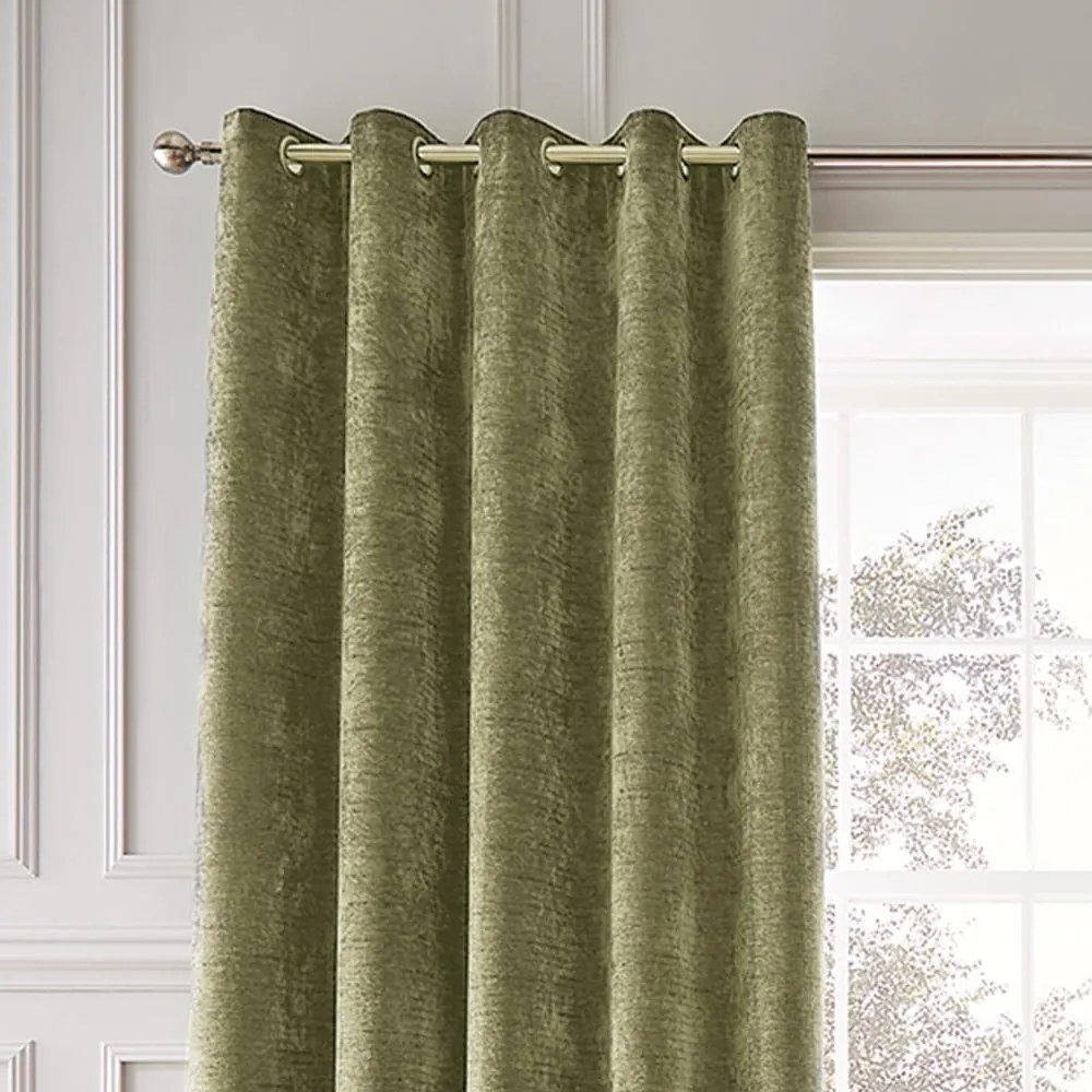 Khaki zsenília termo függöny szett 2 db-os 229x229 cm Selene Luxury Chenille – Hyperion