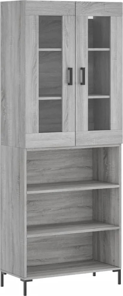 vidaXL szürke sonoma szerelt fa magasszekrény 69,5 x 34 x 180 cm