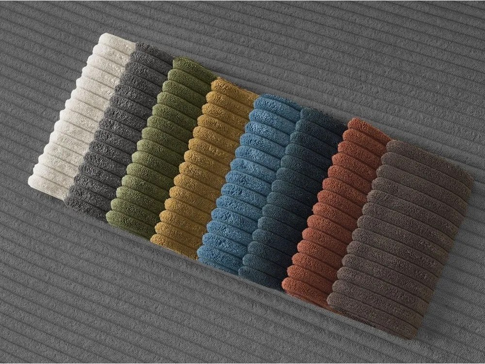 Sötétszürke kordbársony kanapé 242 cm Giorgia – Bobochic Paris