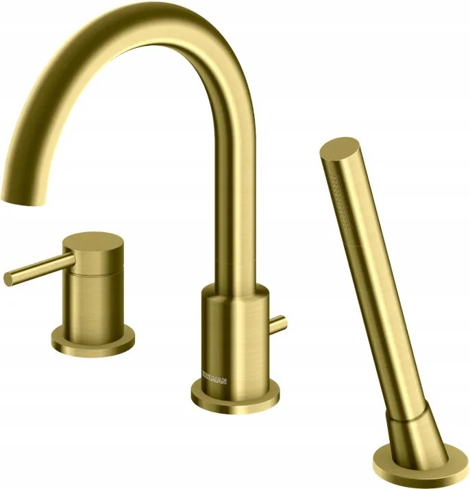 Kádtöltő csaptelep Axel Brushed Gold kefe arany forgatható kifolyócső QB241AGDB