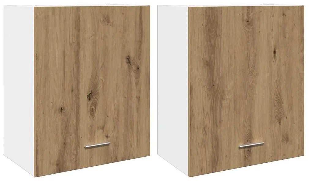 “Lyon” 2 db kézműves tölgy színű szerelt fa függő szekrény