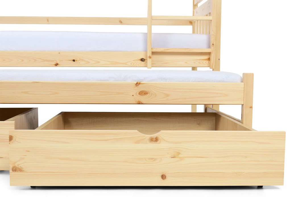 Wilsondo PETRA 5 emeletes ágy pótággyal - natúr borovi Méret: 180x80